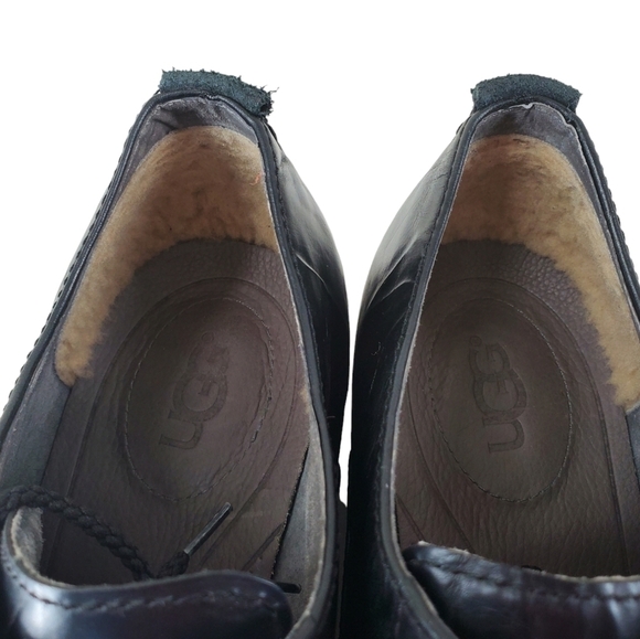 UGG Klayton Black Leather Oxford Shoes Mens 10.5 Business Casual 1002386 main image 13